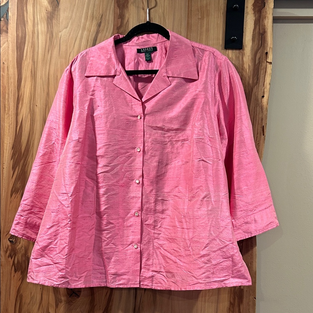 Ralph Lauren Pink Silk Blouse